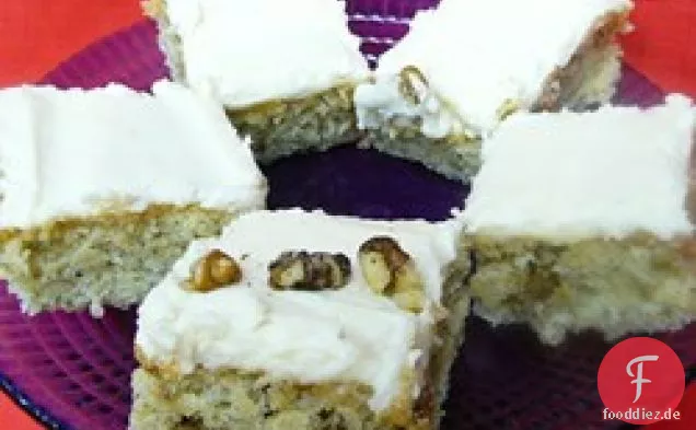 Bananenbrot Riegel mit brauner Butter Zuckerguss