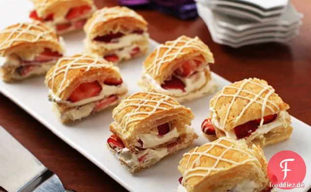 Erdbeere-Weiße Schokolade Napoleons