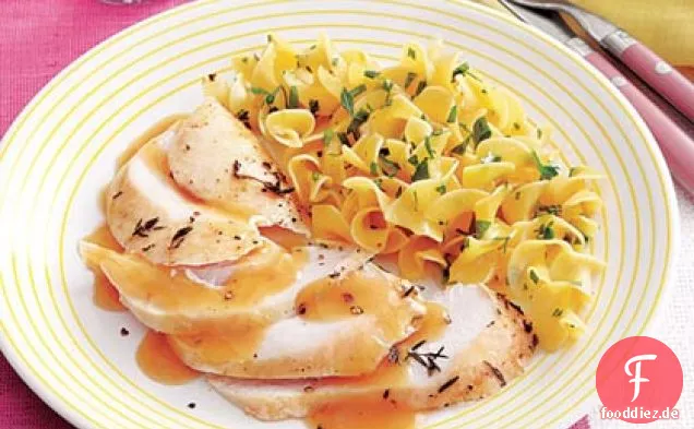 Putenbrust mit Weißweinsauce