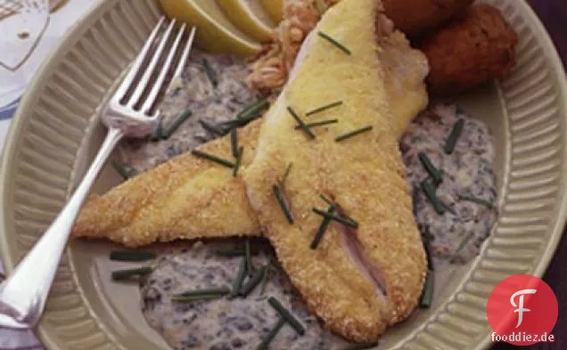Schulkind's Flunder mit Fisch-Camp Buerre Blanc