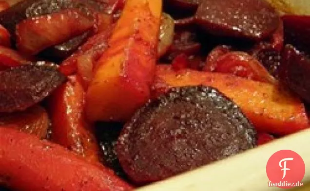 Lila Rüben-, Karotten- und Zwiebelmedley