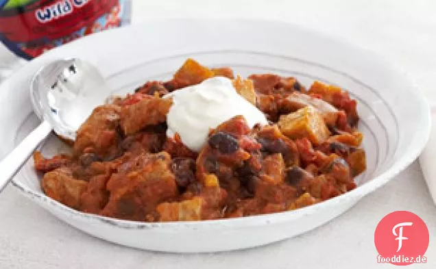 Schweinefleisch & Schwarze Bohnen Chili