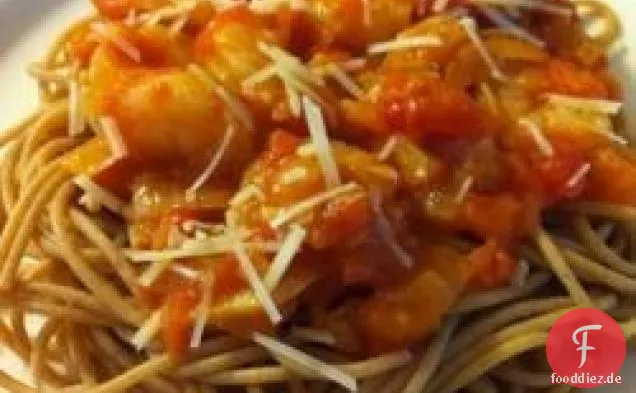Garnelen mit würziger Tomatensauce