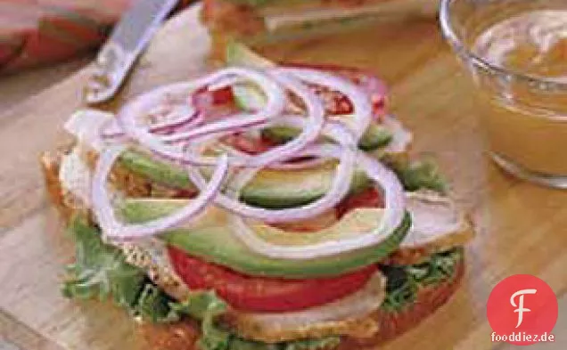 Türkei und Avocado-Sandwich