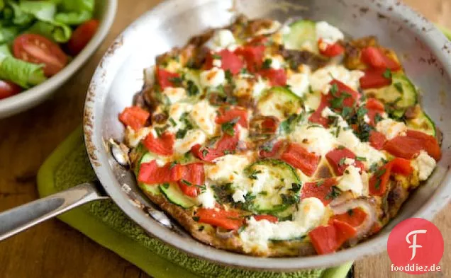 Ziegenkäse-zucchini-Frittata