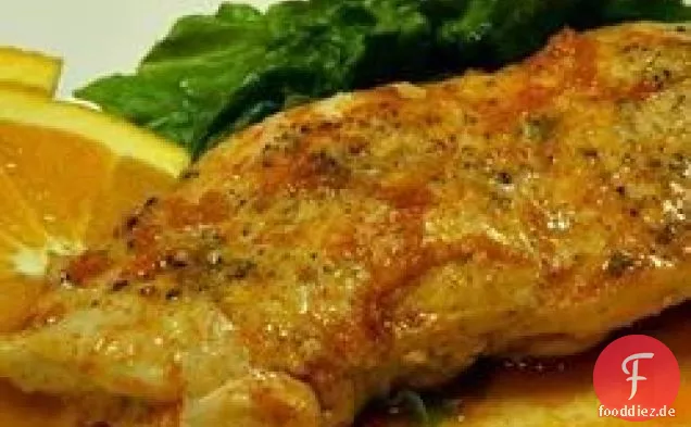 Gebackenes orange-glasiertes Huhn