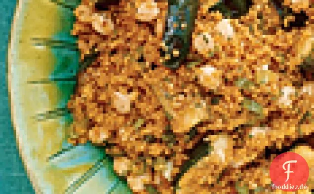 Quinoa Mit Gegrillter Zucchini, Kichererbsen Und Kreuzkümmel