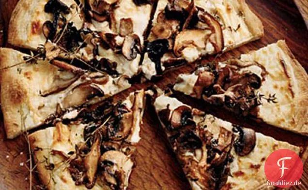 Pilz-Ziegenkäse-Béchamel-Pizzen