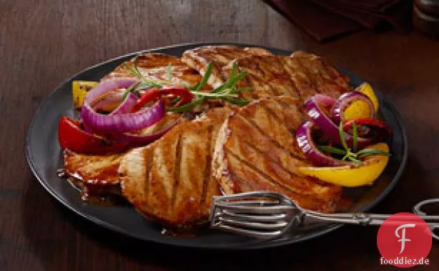 Würzige gegrillte Schweinesteaks