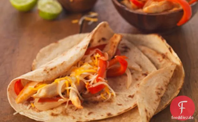 Cheesy Huhn Fajitas