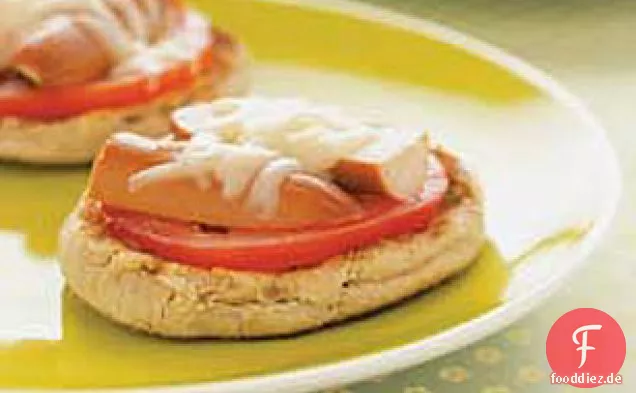 Hot Dog einer Pizza