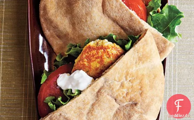 Weiße Bohnen und Salbei Pita Burger