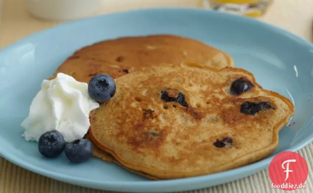 Blueberry Graham Pancakes