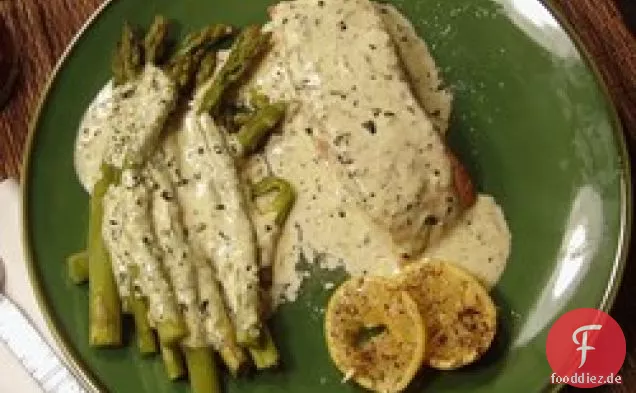 Lachs in Cremiger Seide Sauce