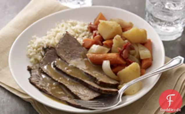 Schmorbraten und Gemüse
