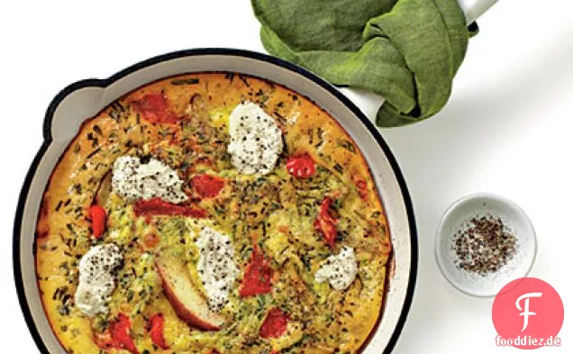 Paprika, Kartoffel und Ricotta Frittata