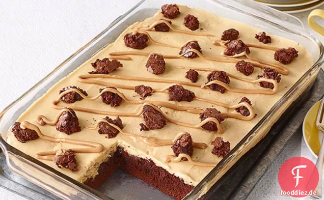 Erdnussbutter Poke Kuchen Brownies