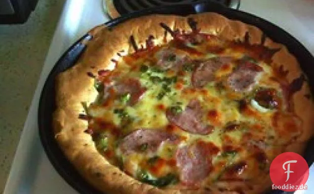Tiefkühlpizza aus Gusseisen