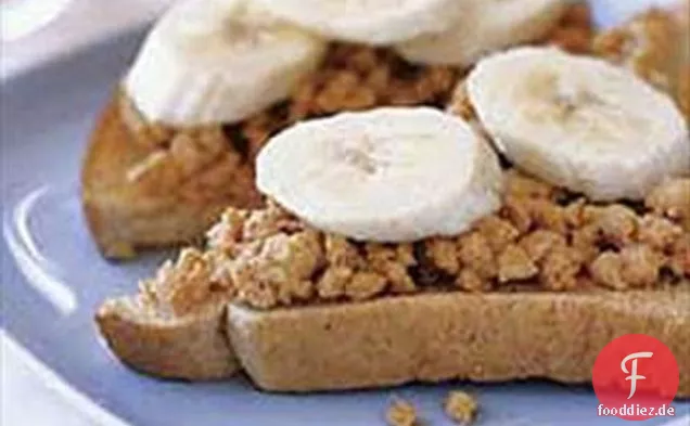 Knuspriger Bananen-Erdnussbutter-Toast