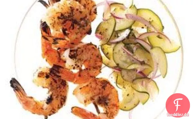 Marinierte Zucchini und Zwiebelsalat