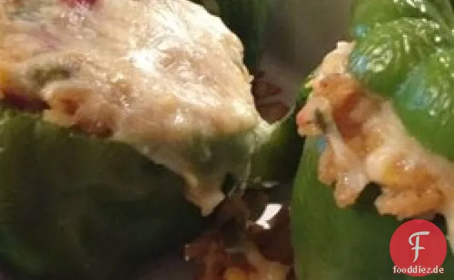 Würzige vegetarische gefüllte Paprika