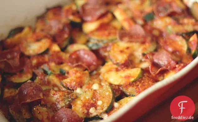 Pepperoni-Pizza-Zucchini-Backen