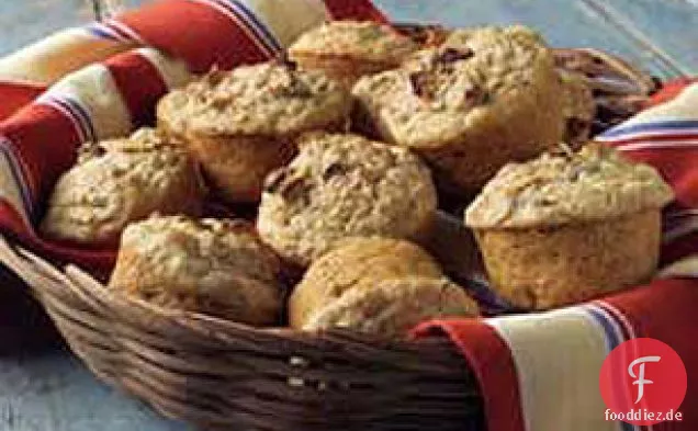 Kleie und Apfelmus-Muffins
