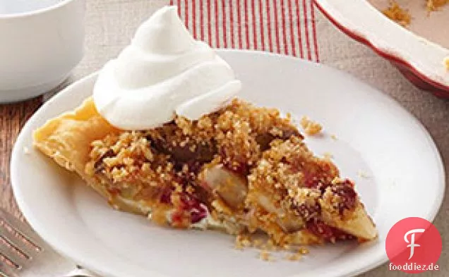 Cranberry-Birne Crumble Pie