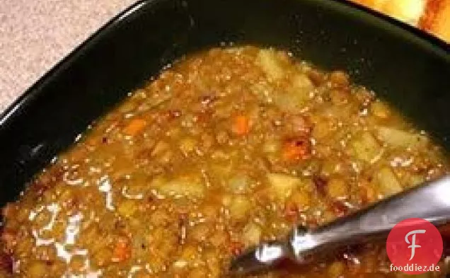 Bier und Ahorn-Linsensuppe