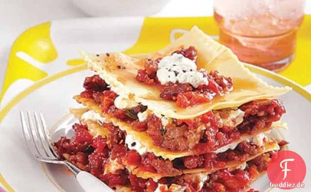 Lasagne in Freiform