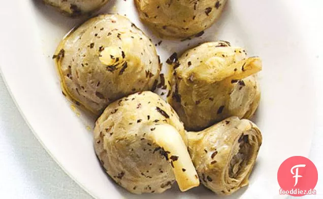 Geschmorte artischockenherzen Mit Minze (carciofi Alla Romana)