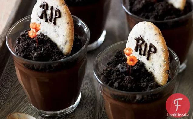 Dunkle Schokolade Graveyard Pots de Crème