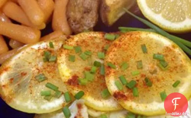 Kabeljau mit Zitrone, Knoblauch und Schnittlauch