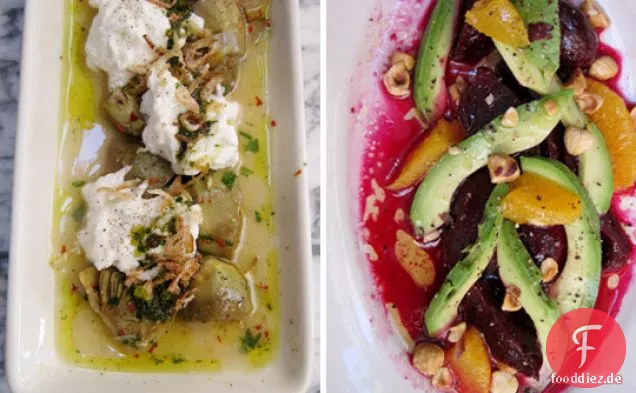 Marinierte Artischocken mit Burrata & knusprigen Schalotten