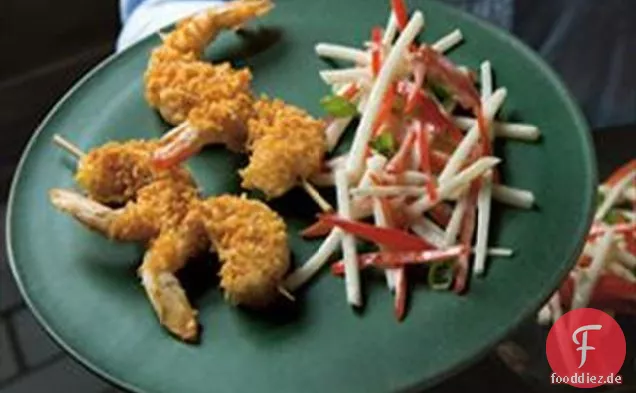 Cheesy Chipotle-Garnelen mit Jicama Slaw