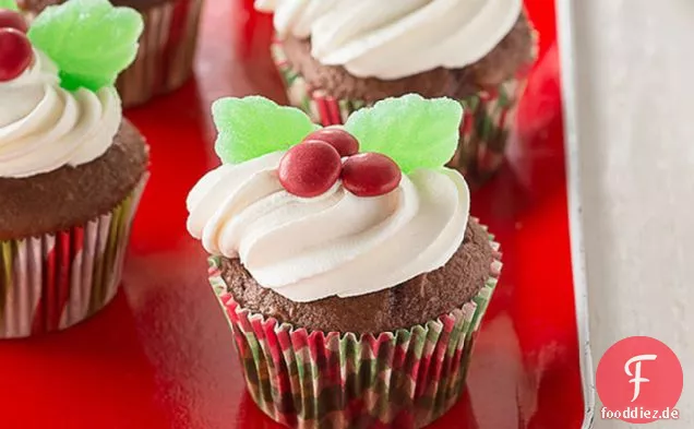 Urlaub Holly Schokolade Cupcakes