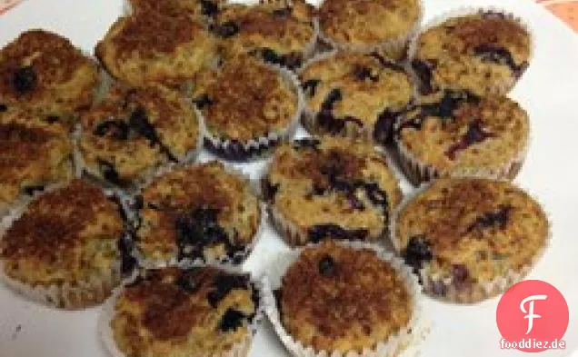 Blueberry Haferflocken Chia Samen Muffins