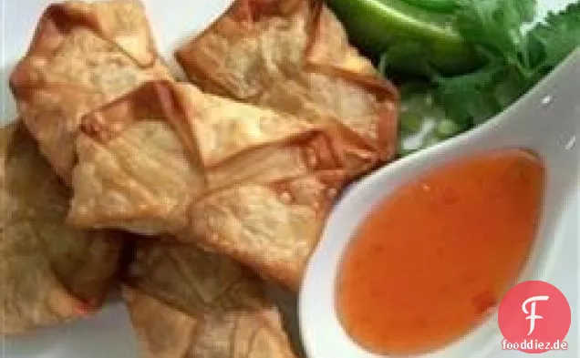 Spicy Chicken und Cilantro Wontons