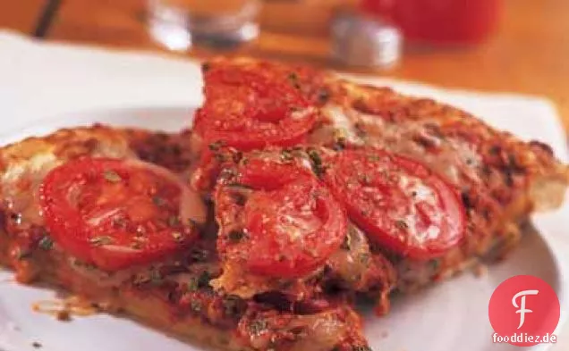 Gebratener Pfeffer Pesto-Tomaten-Pizza