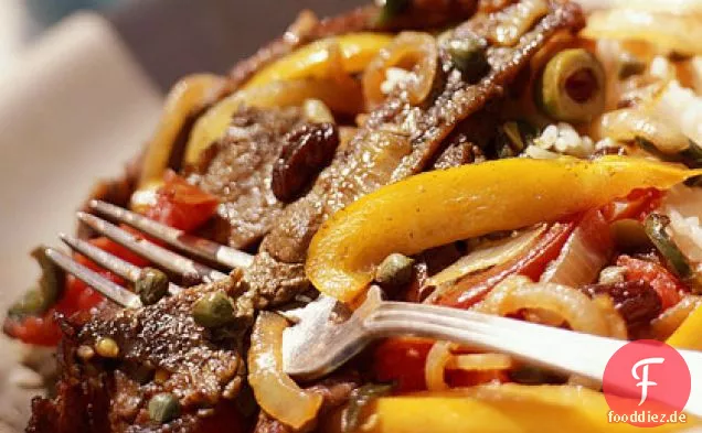 Rindfleisch und Paprika nach kubanischer Art