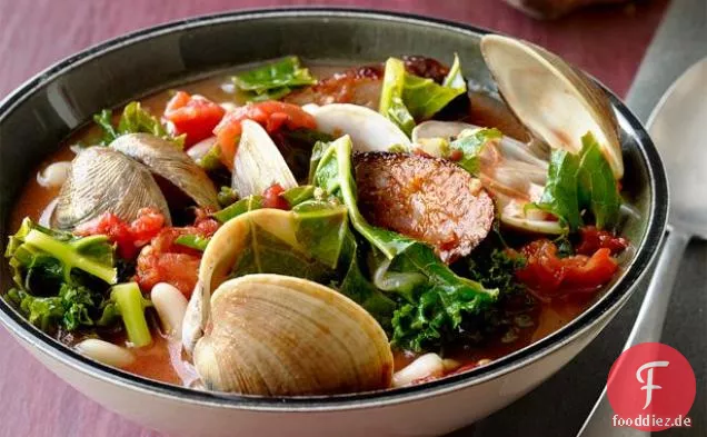 Wurst- und Muschelsuppe