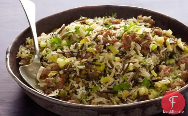 Wildreis und Basmati Pilaw mit Wurst