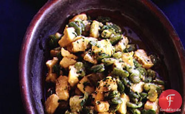 Geschmorte Artischocken und Fava-Bohnen
