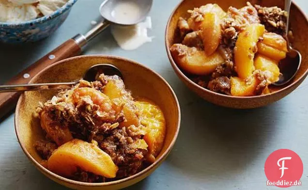 Slow Cooker Pfirsich Cobbler