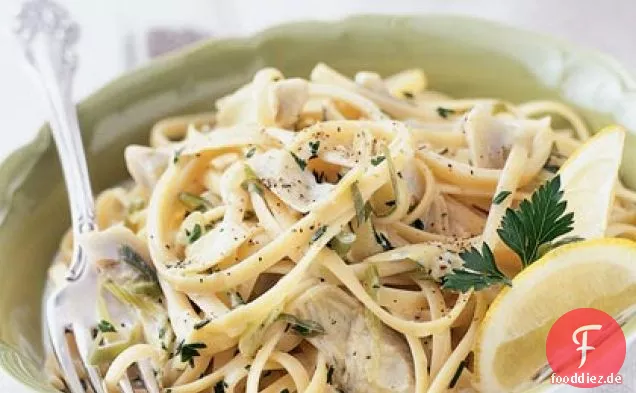 Linguine mit Artischocken und Zitrone