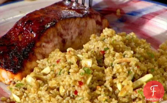 Gebackener Lachs mit Brombeer-Ingwer-Glasur
