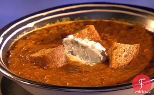 Schnell geröstete Tomatensuppe