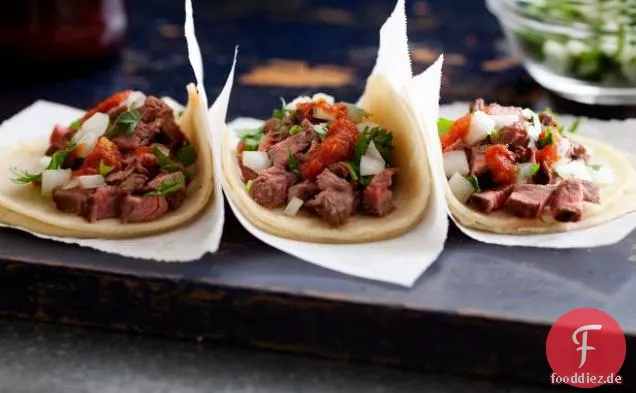 Rindfleisch Tacos: Tacos de Carne Asada