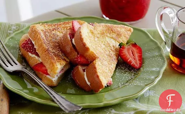 Erdbeer-Frischkäse gefüllter French Toast