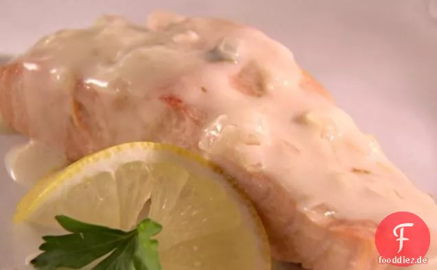 Pochierter Lachs mit Champagnersauce